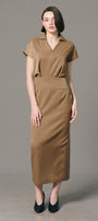 Camila Notch Neck Midi Dress - MEAN BLVD