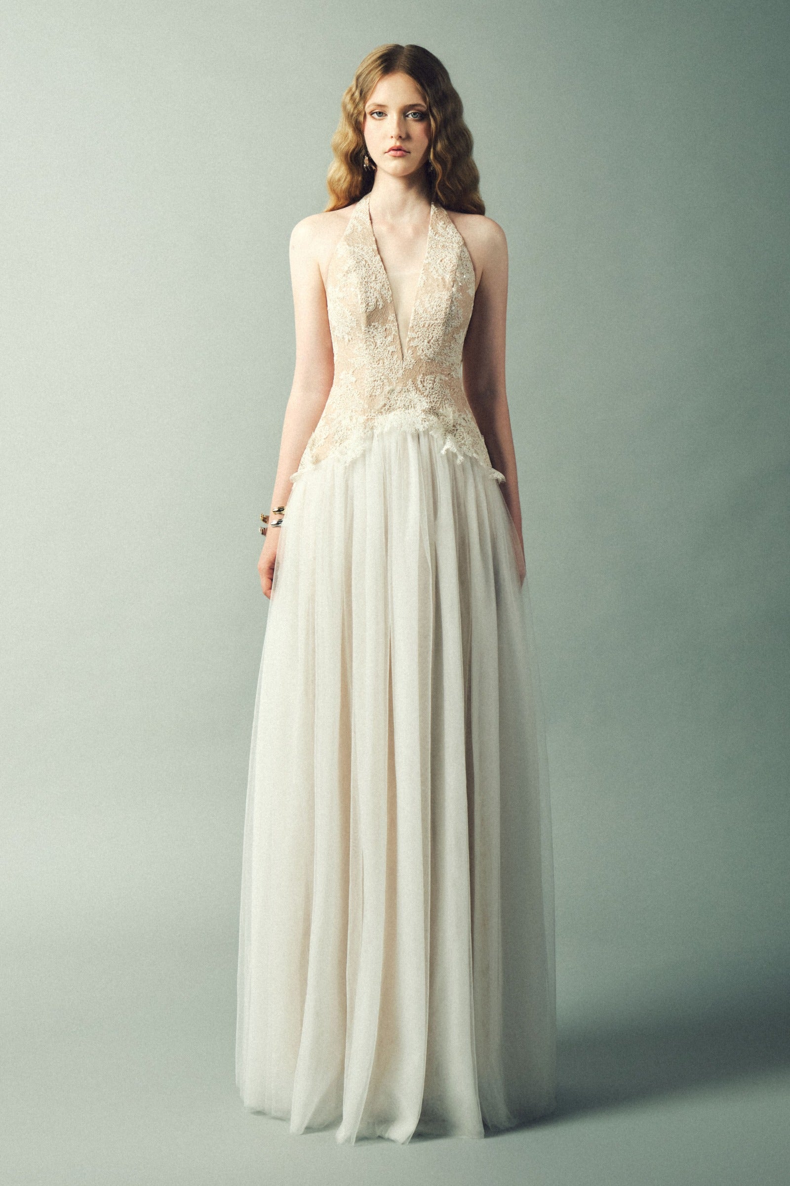 women ivory camilla dress Women's Halter Maxi Cream S/M/L MEAN BLVD Bridesmaid gown