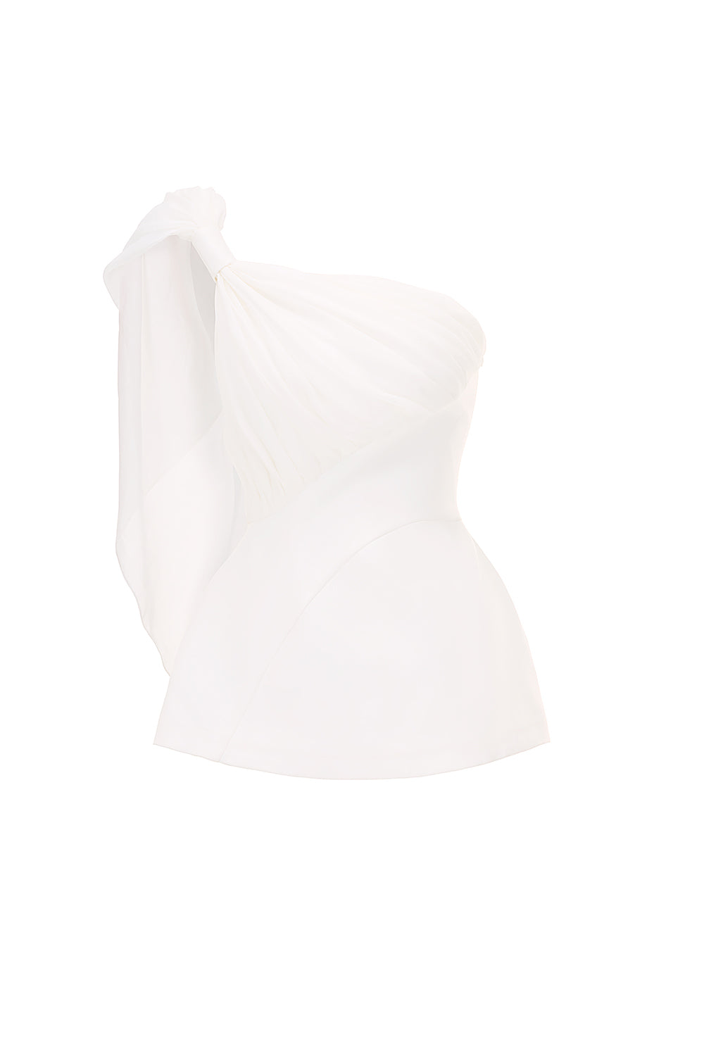 Virtus Peplum One Shoulder Cotton Spandex Top