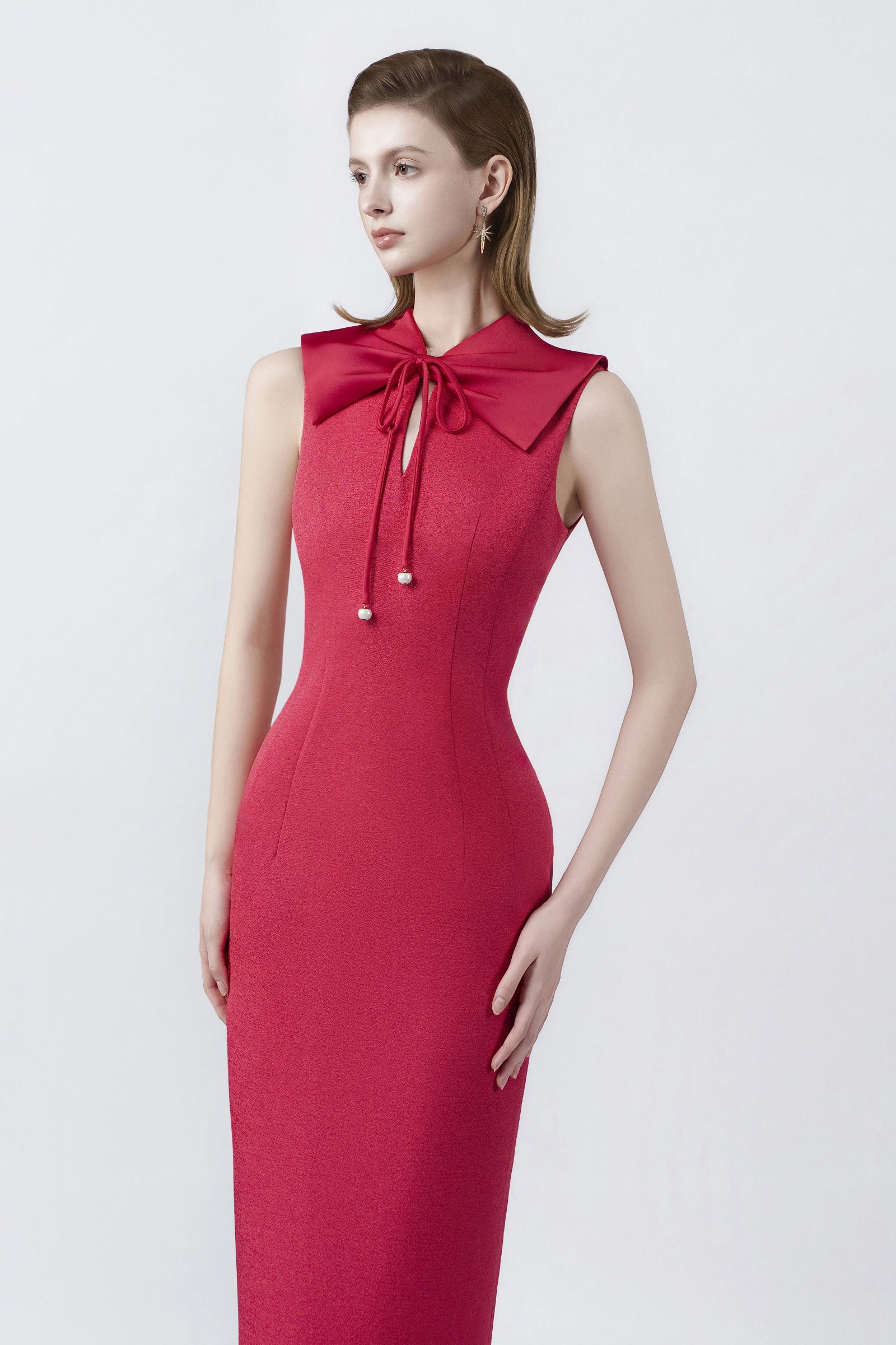 Carina Keyhole Neck Maxi Dress