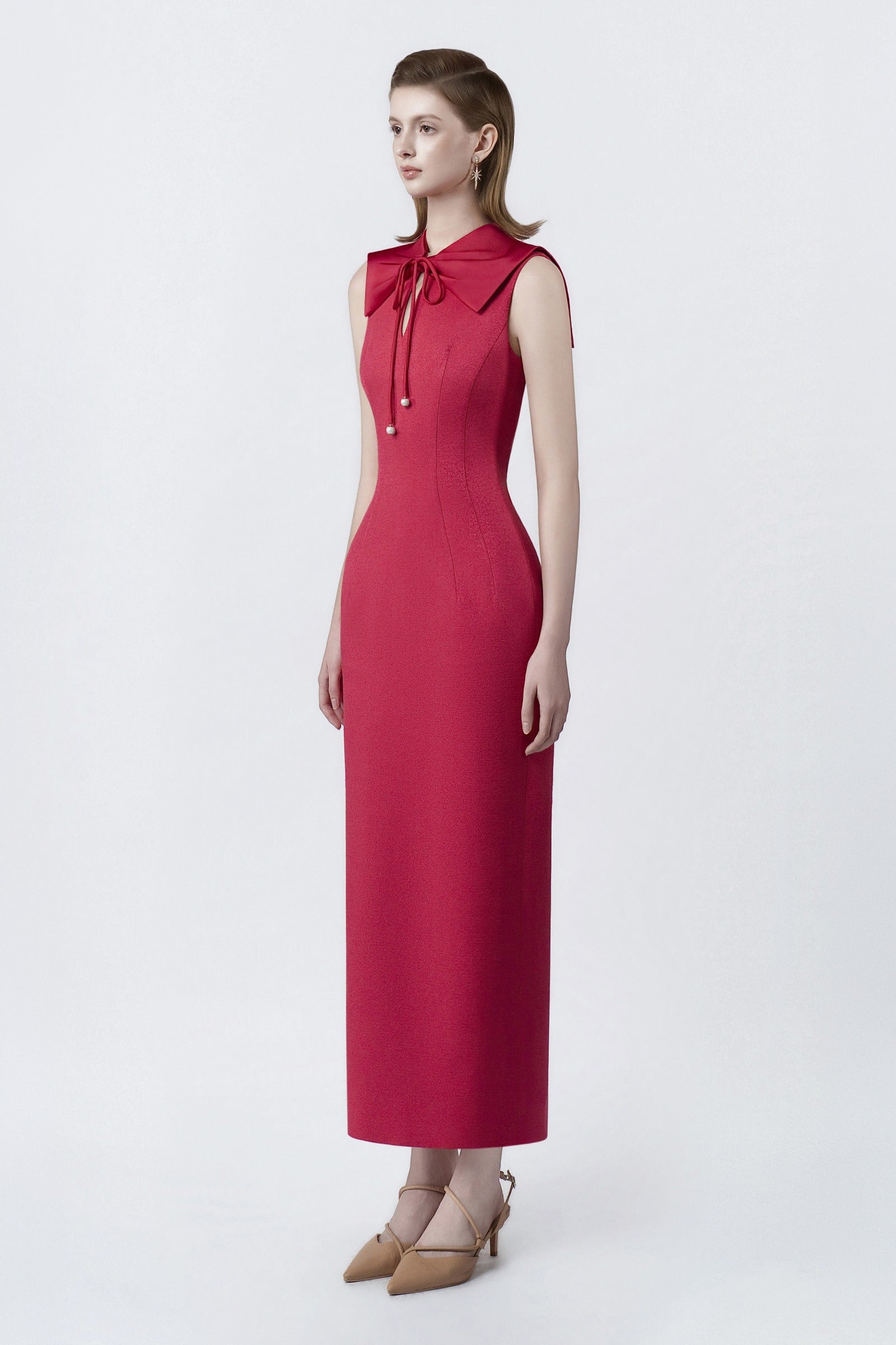 Carina Keyhole Neck Maxi Dress
