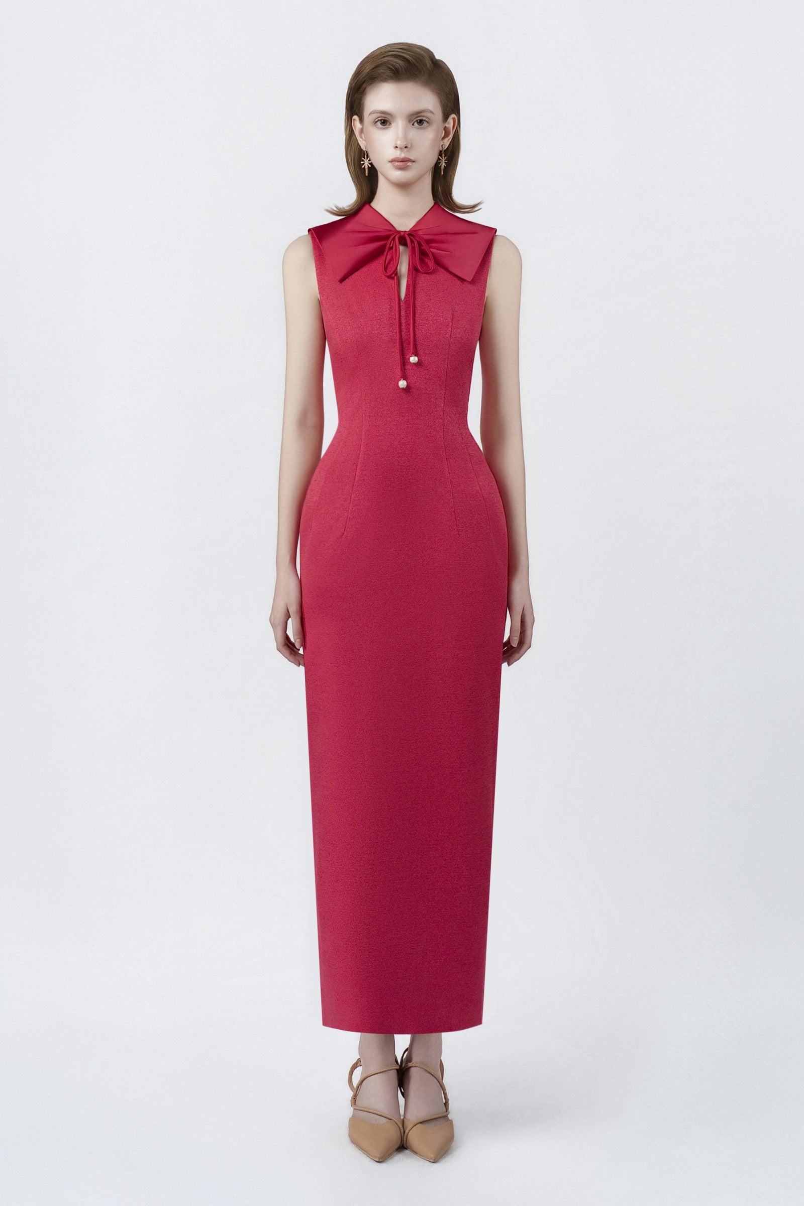 Carina Keyhole Neck Maxi Dress