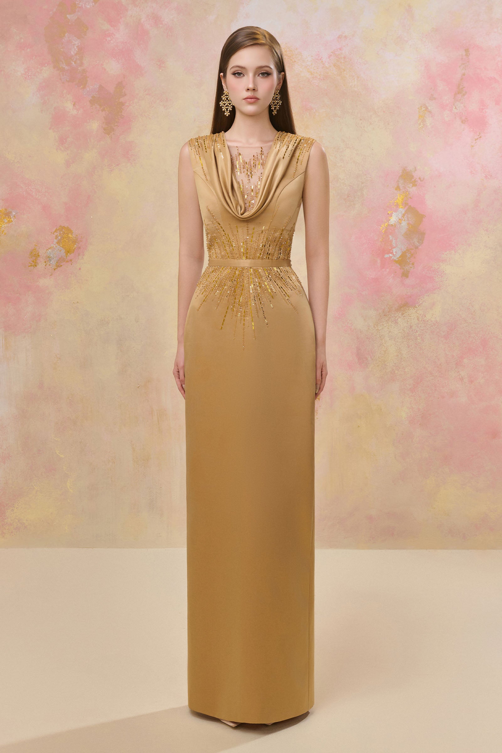 Cassopie Cowl Maxi Dress - MEAN BLVD