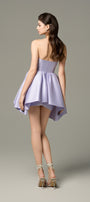 Cat-Eye Neckline Crystal Embellished Mini Dress 2