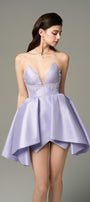 Cat-Eye Neckline Crystal Embellished Mini Dress 5