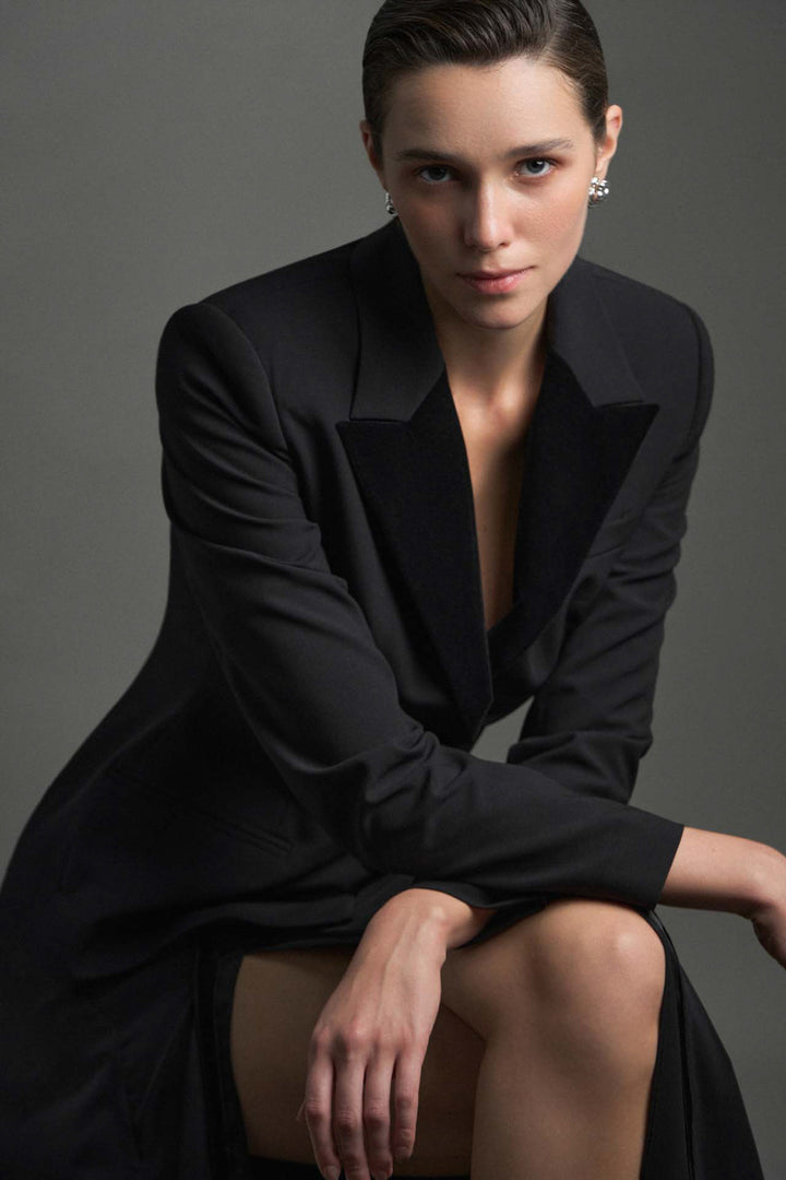 Catherine Peplum Velvet Blazer - MEAN BLVD