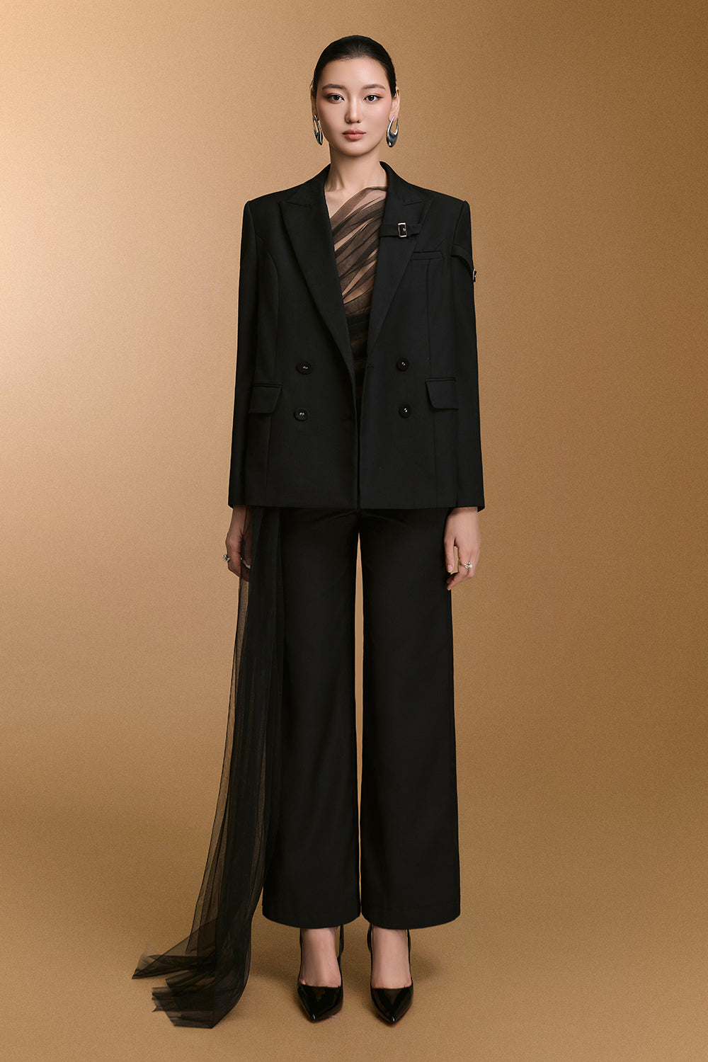 Ceci Straight Draped Pants - MEAN BLVD