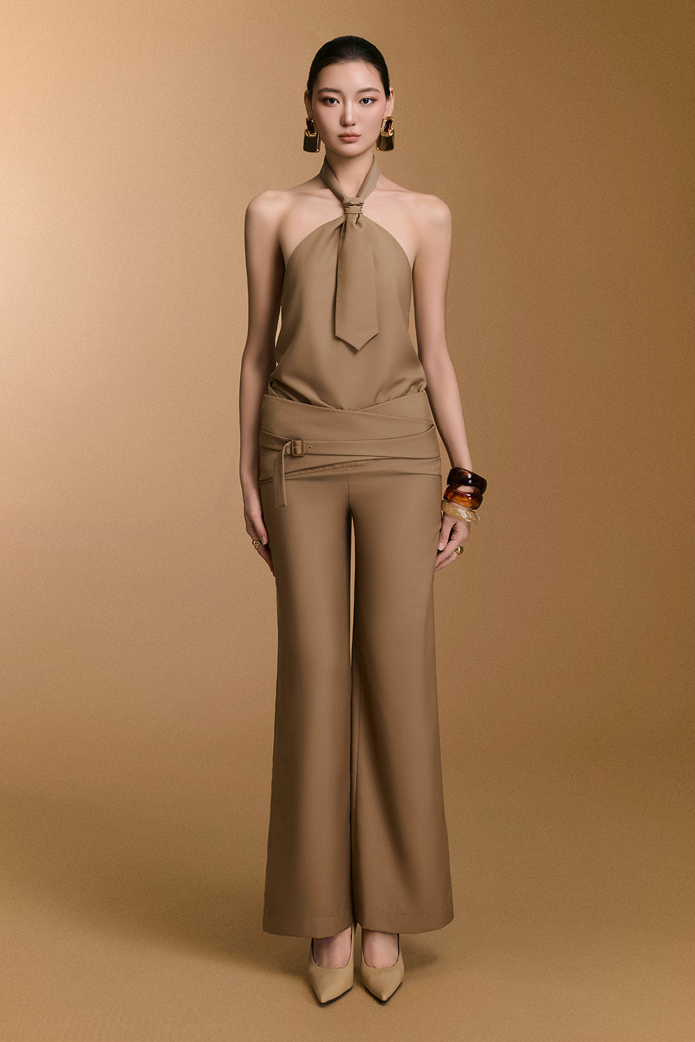 Ceci Straight Draped Pants - MEAN BLVD