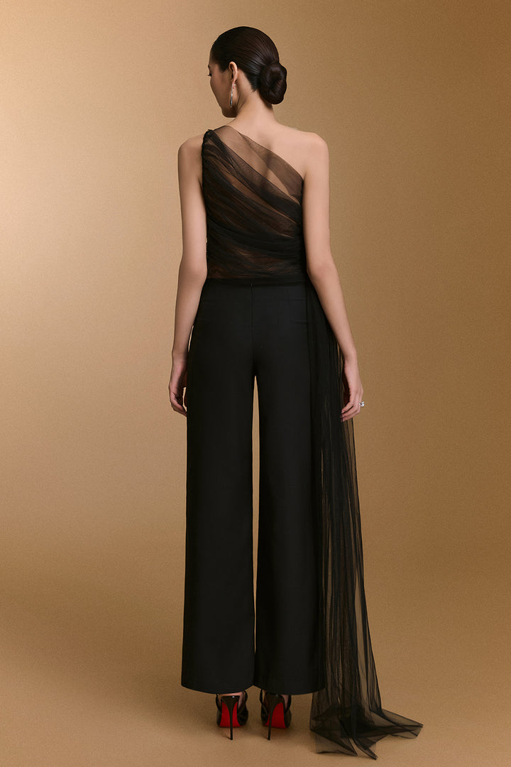 Ceci Straight Draped Pants - MEAN BLVD