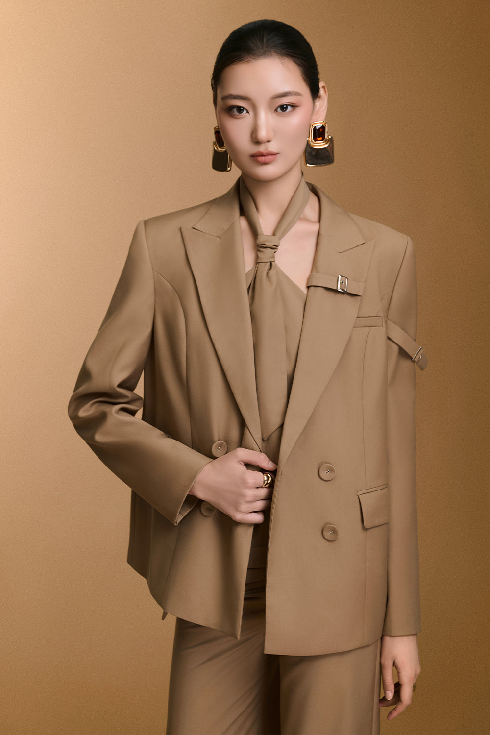 Ceci V-Neck Button Blazer - MEAN BLVD