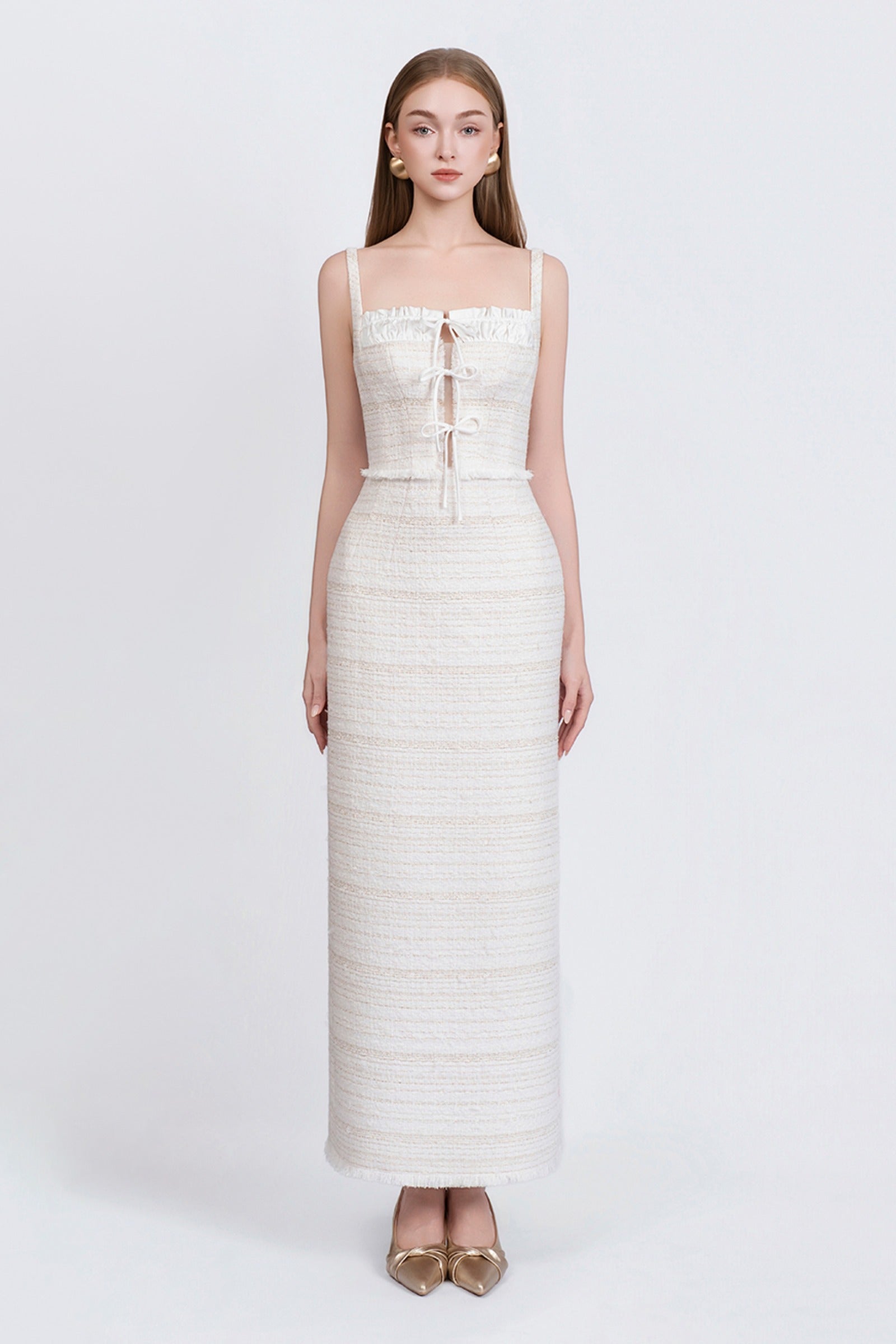 Céleste Square Neck Maxi Dress