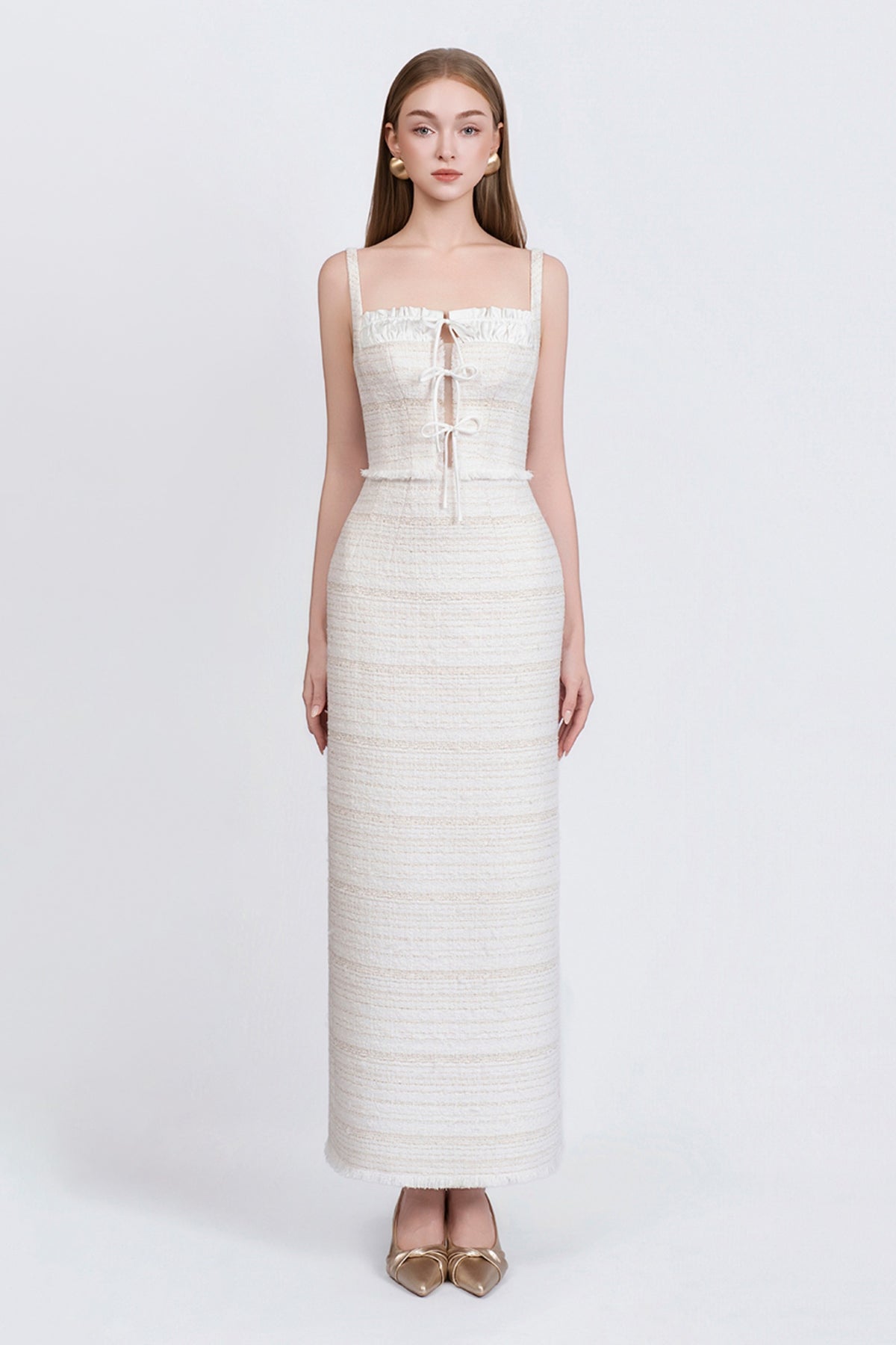 Céleste Square Neck Maxi Dress