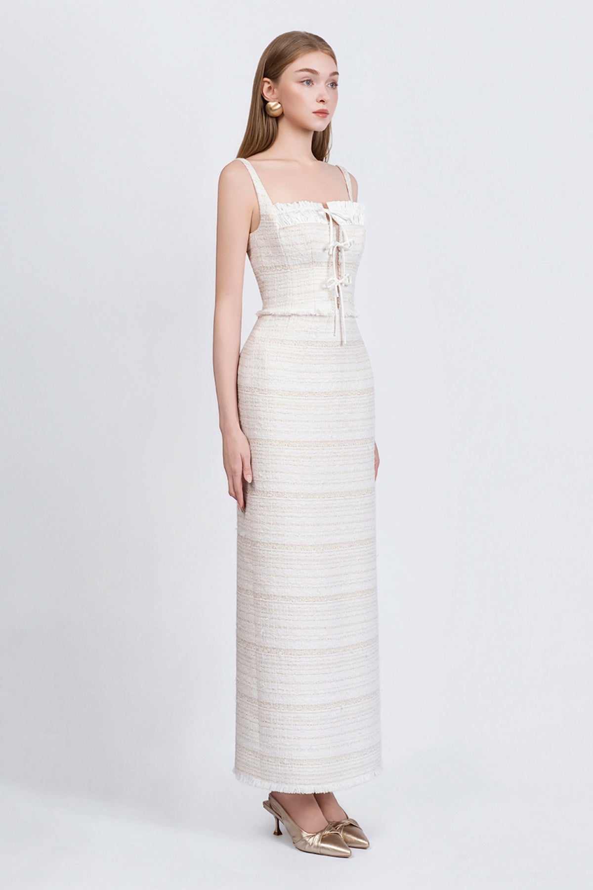 Céleste Square Neck Maxi Dress