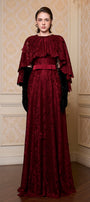 Célia Cape Sleeve Maxi Dress - MEAN BLVD
