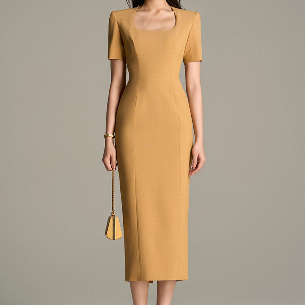 Célure Scoop Neck Midi Dress - MEAN BLVD