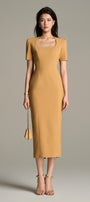 Célure Scoop Neck Midi Dress - MEAN BLVD