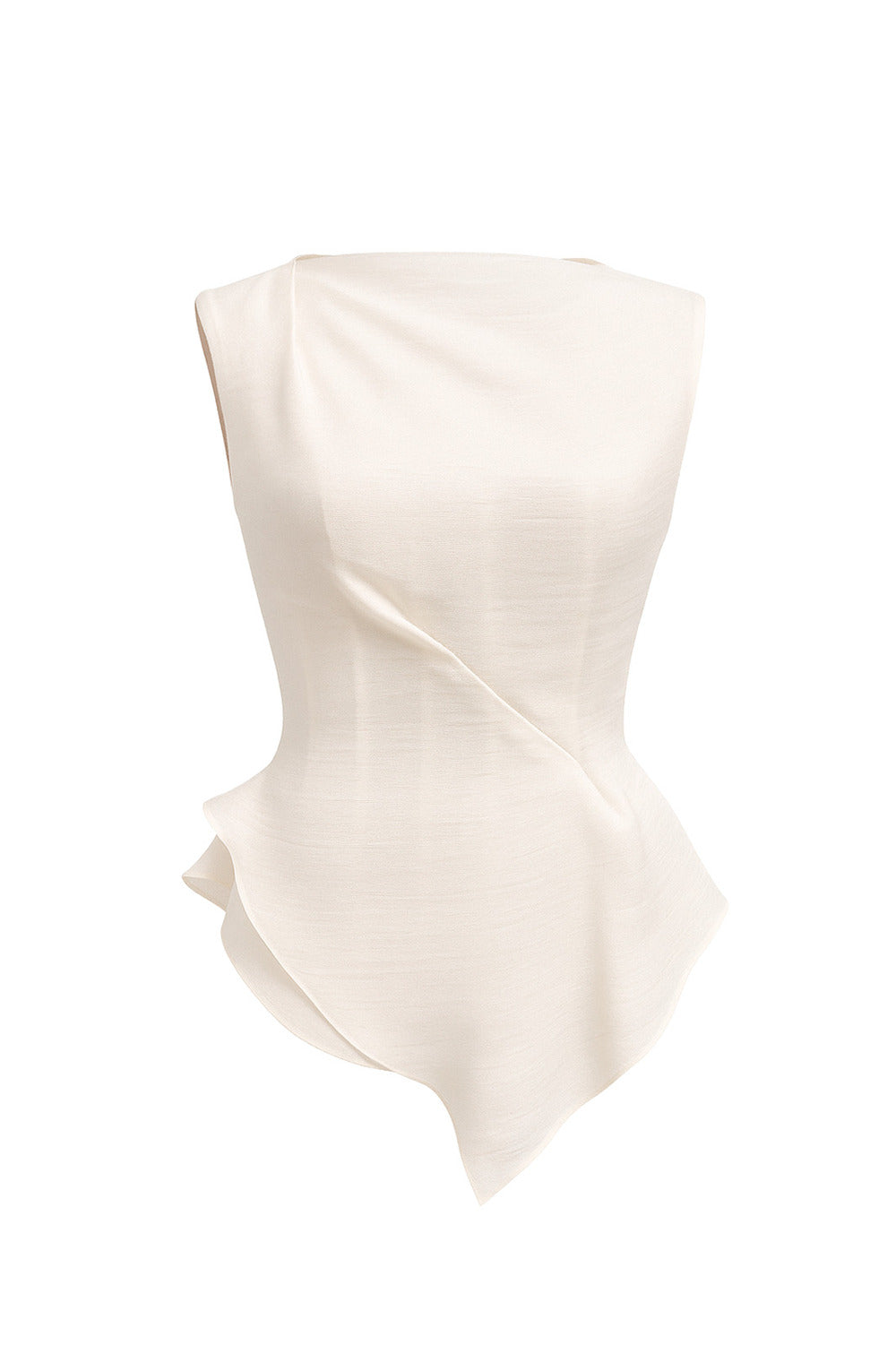 Jayda Peplum Sleeveless Organza Top