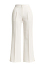 Jayda Straight Side Slit Twill Ankle Length Pants