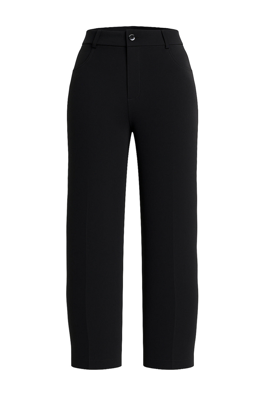 Salma Straight High Waist Polycotton Ankle Length Pants