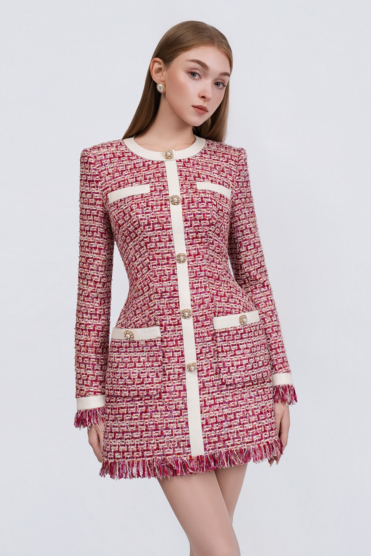Chérie Button Mini Dress