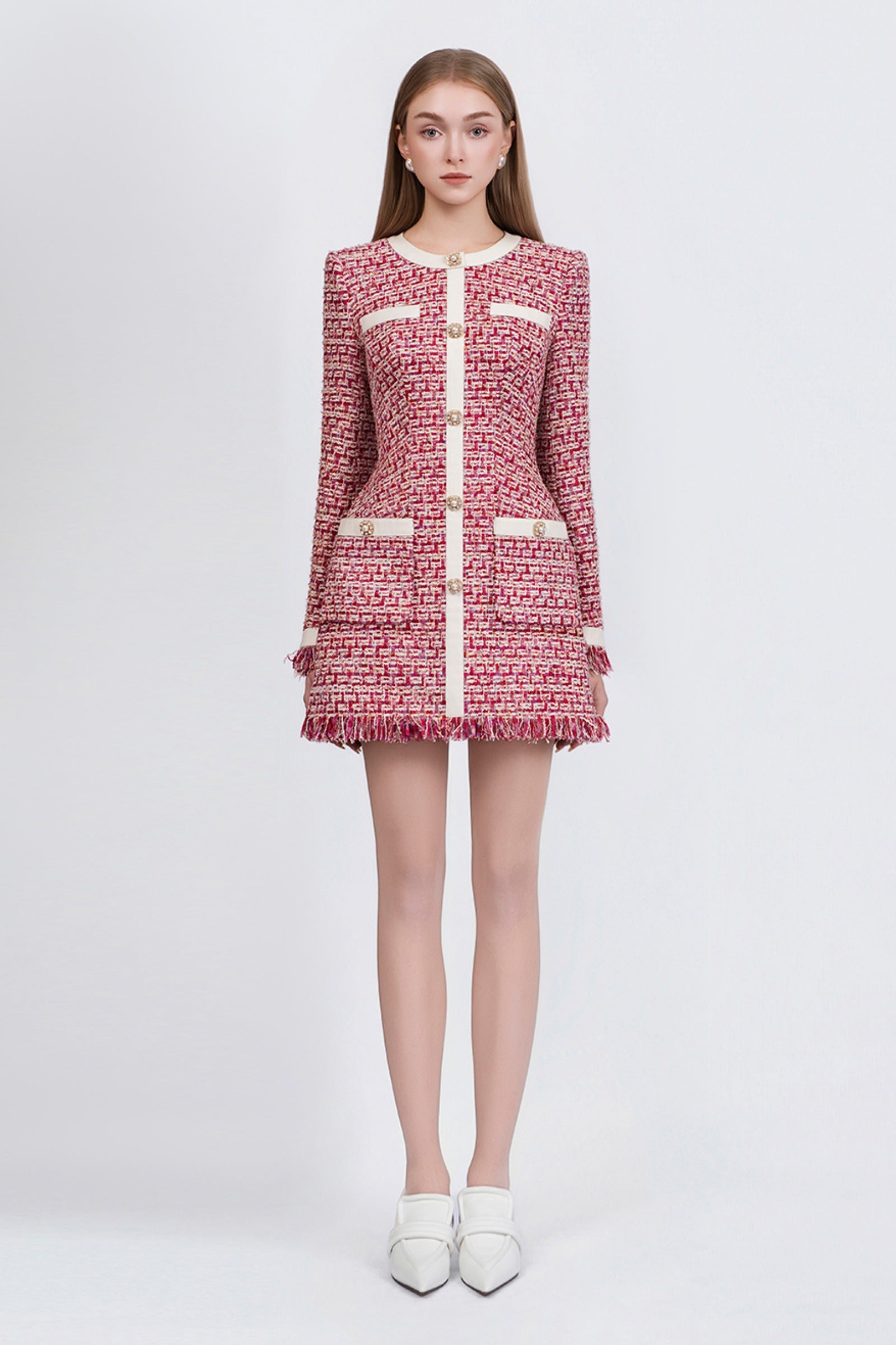 Chérie Button Mini Dress