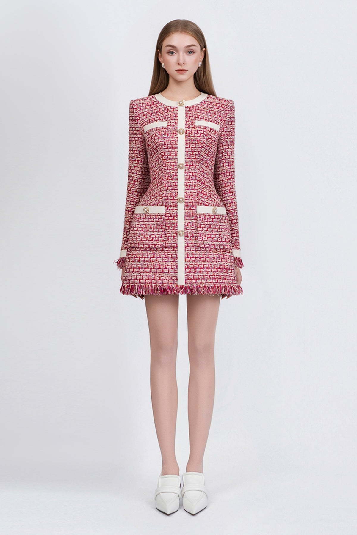 Chérie Button Mini Dress