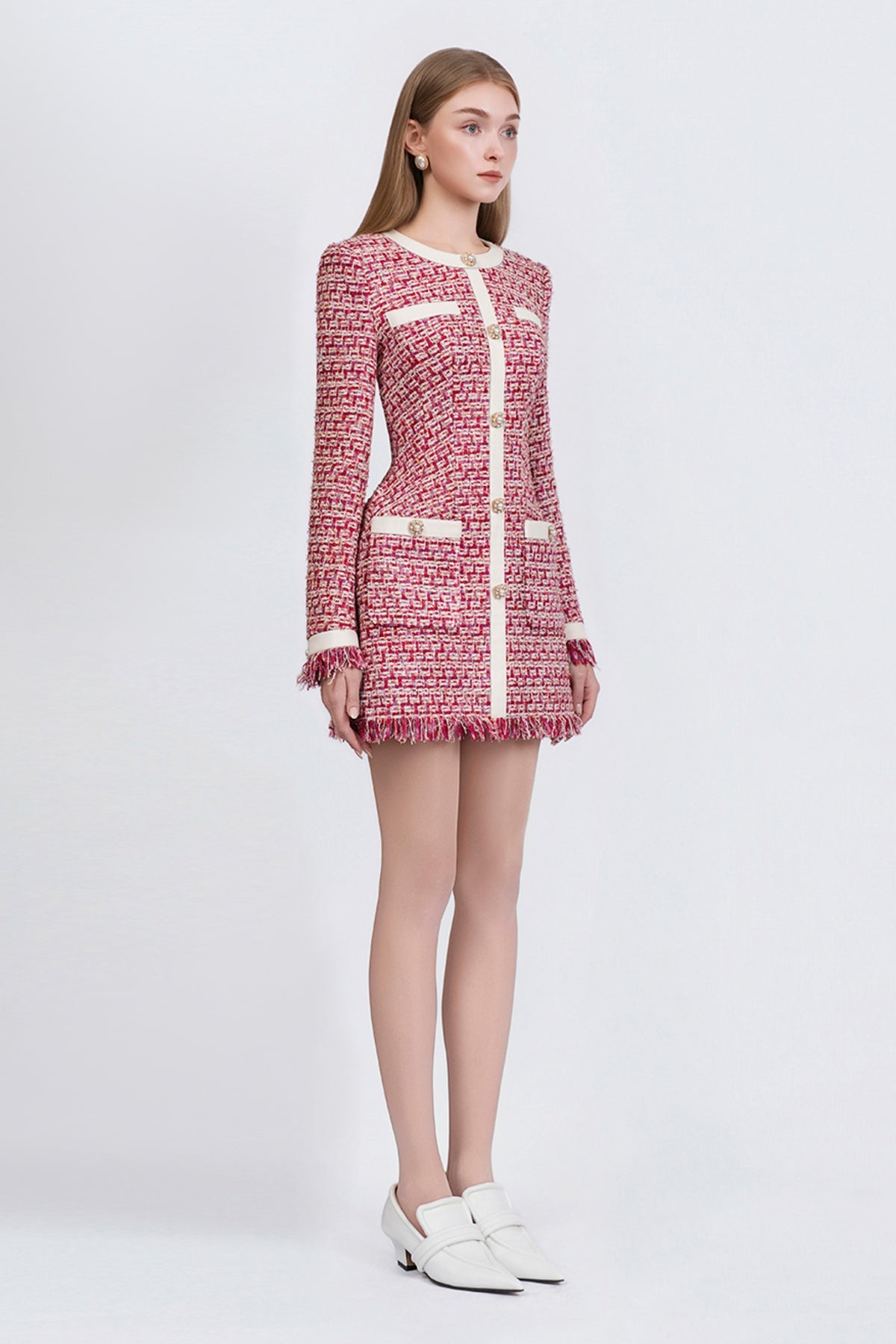 Chérie Button Mini Dress