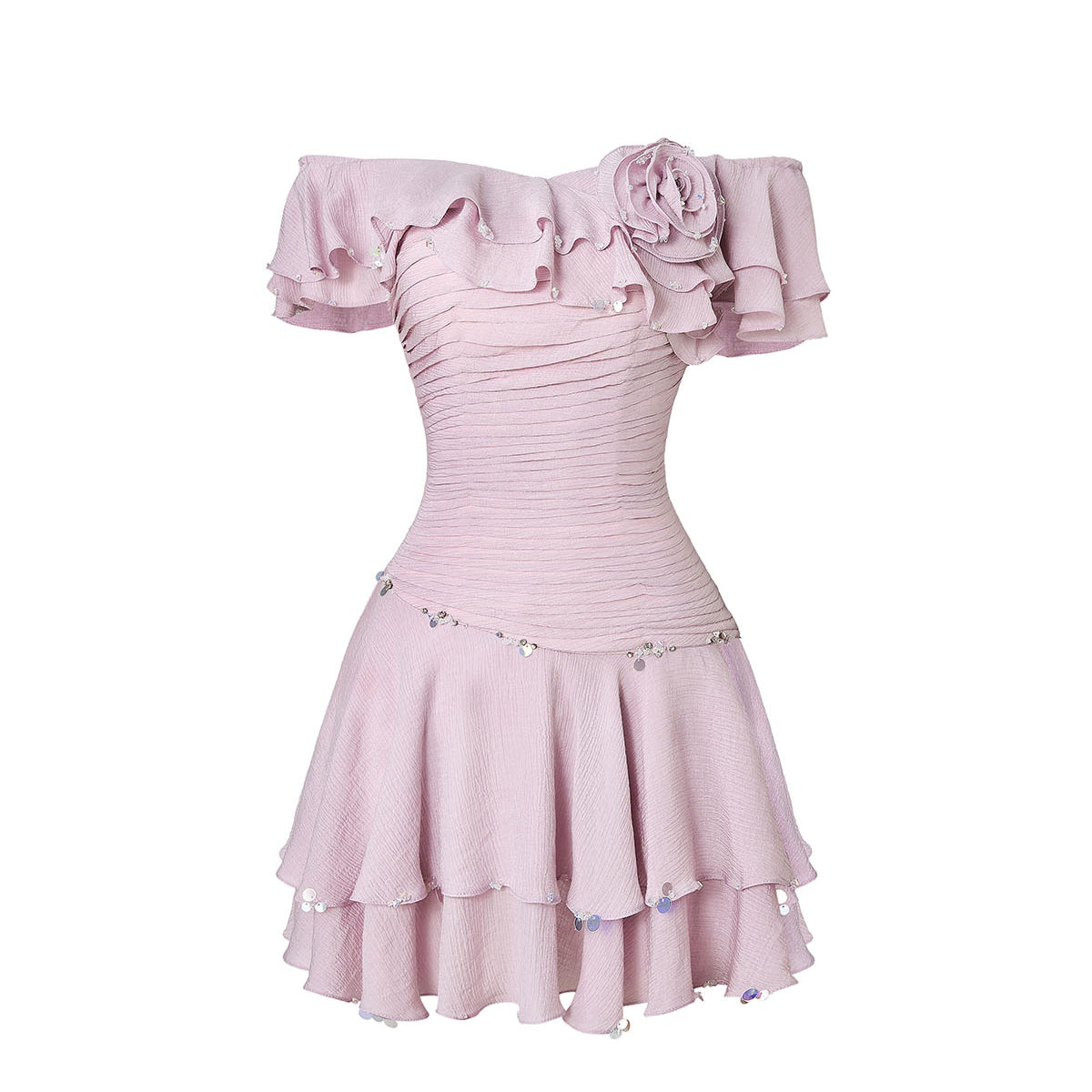 Chérie Ruffle Mini Dress - MEAN BLVD
