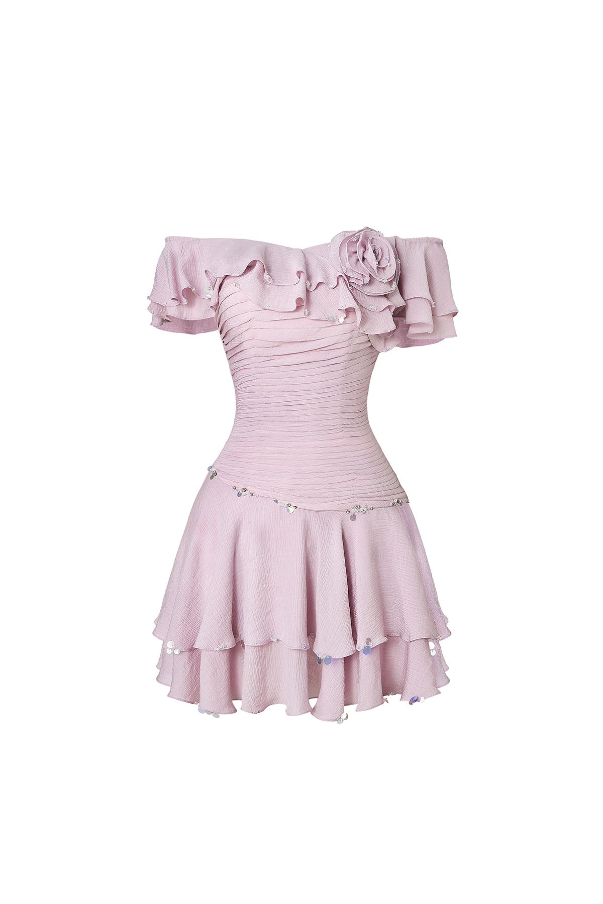 Chérie Ruffle Mini Dress - MEAN BLVD