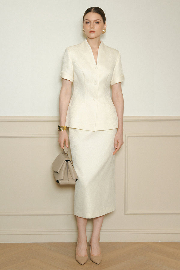 Chloe Peplum Wool Blazer - MEAN BLVD