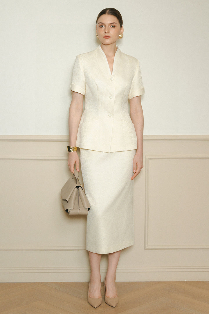 Chloe Peplum Wool Blazer - MEAN BLVD