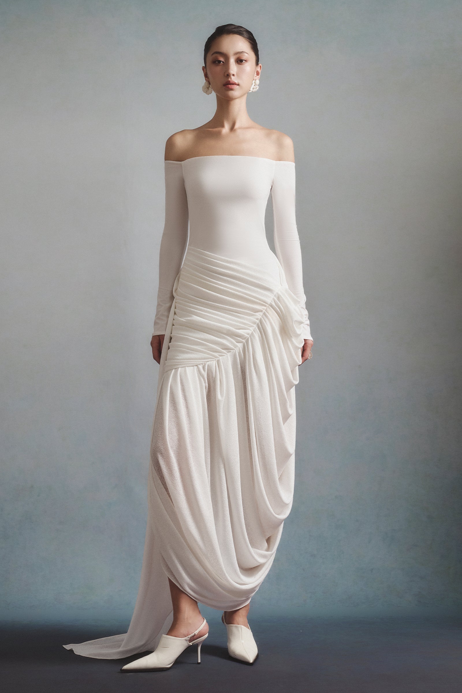 Clair Draped Maxi Dress - MEAN BLVD