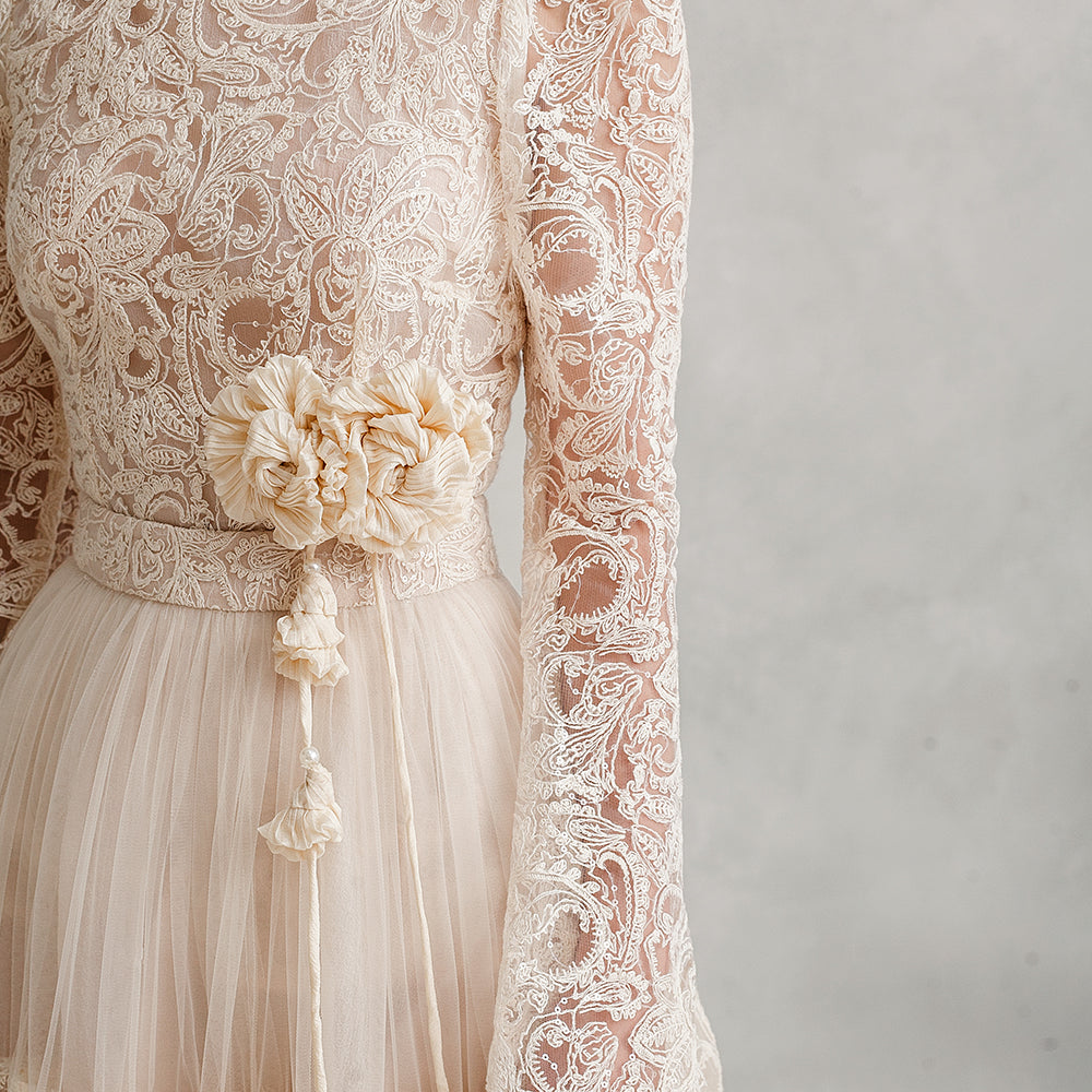 Clara High Neck Applique Top - MEAN BLVD