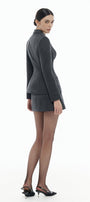 Clara Peplum Button Blazer - MEAN BLVD