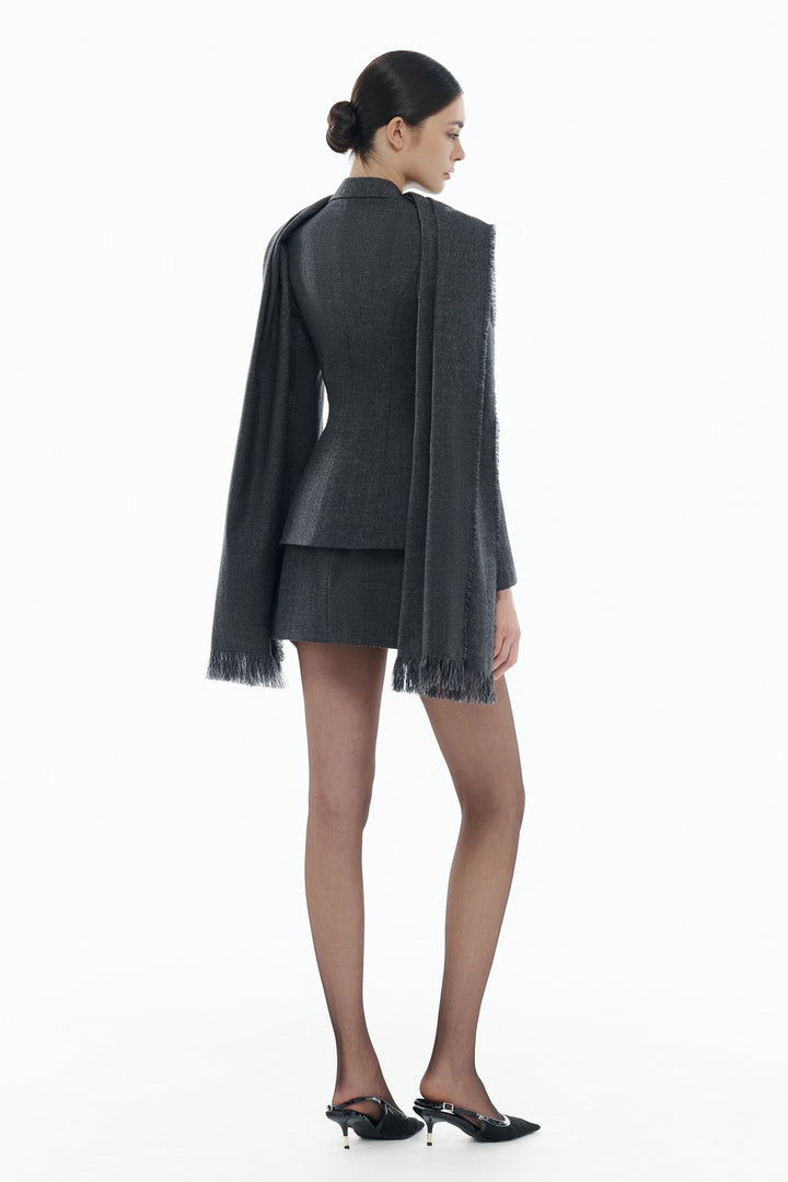 Clara Peplum Button Blazer - MEAN BLVD