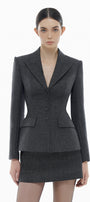 Clara Peplum Button Blazer - MEAN BLVD