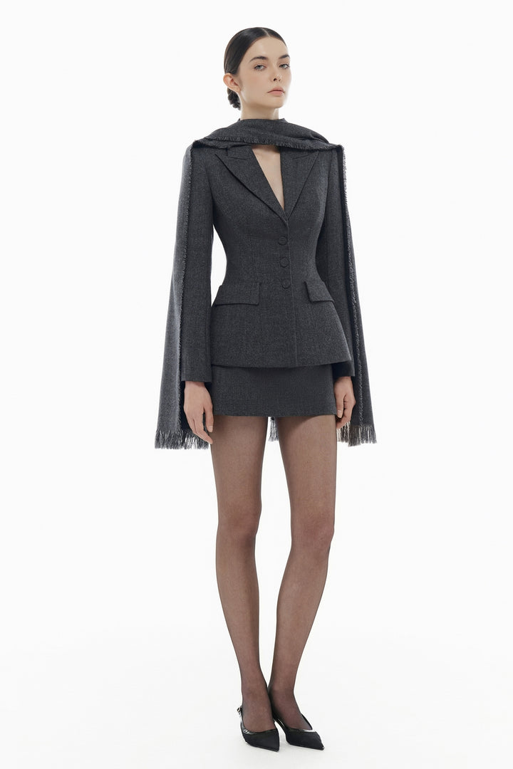 Clara Peplum Button Blazer - MEAN BLVD