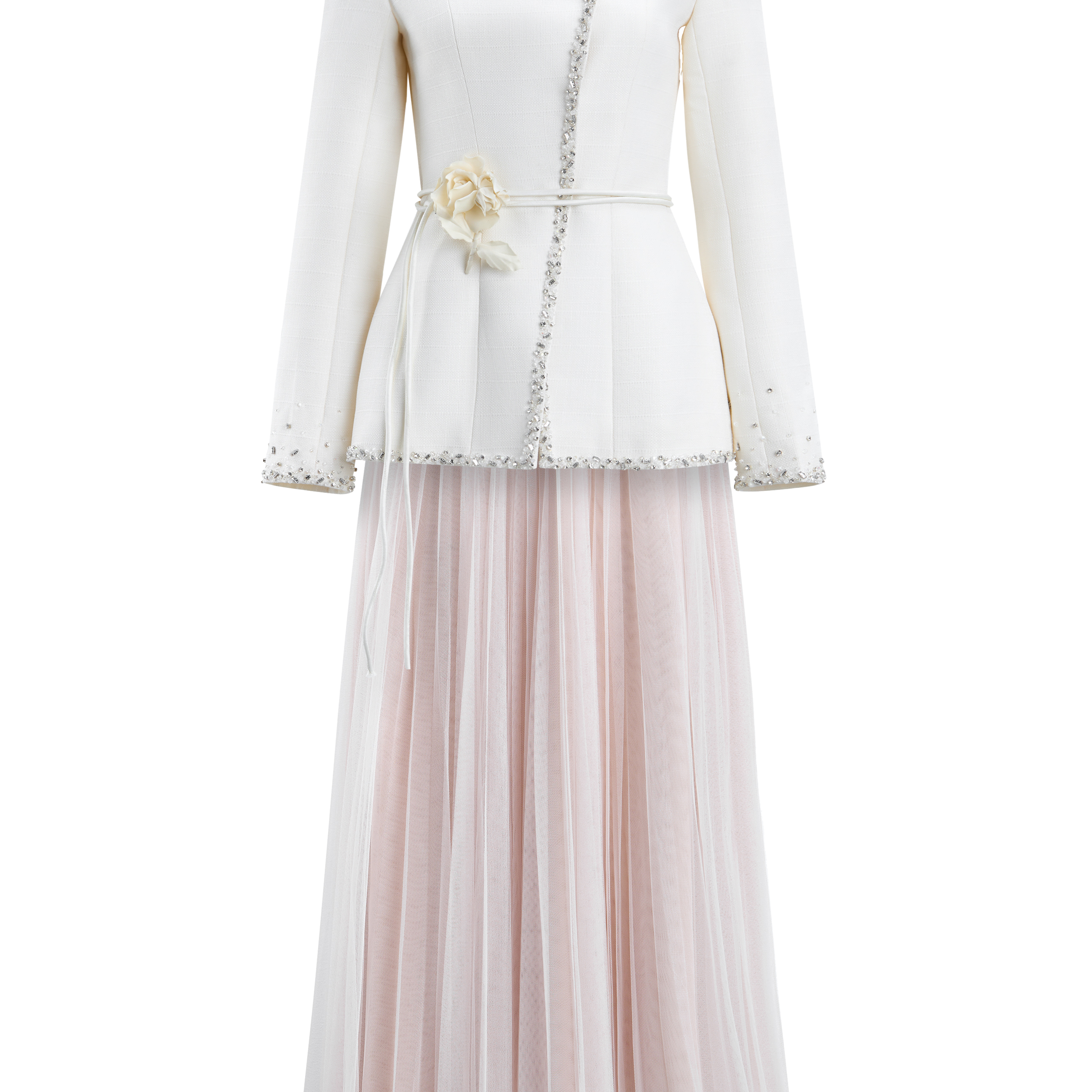 Clemence Round Neck Applique Set