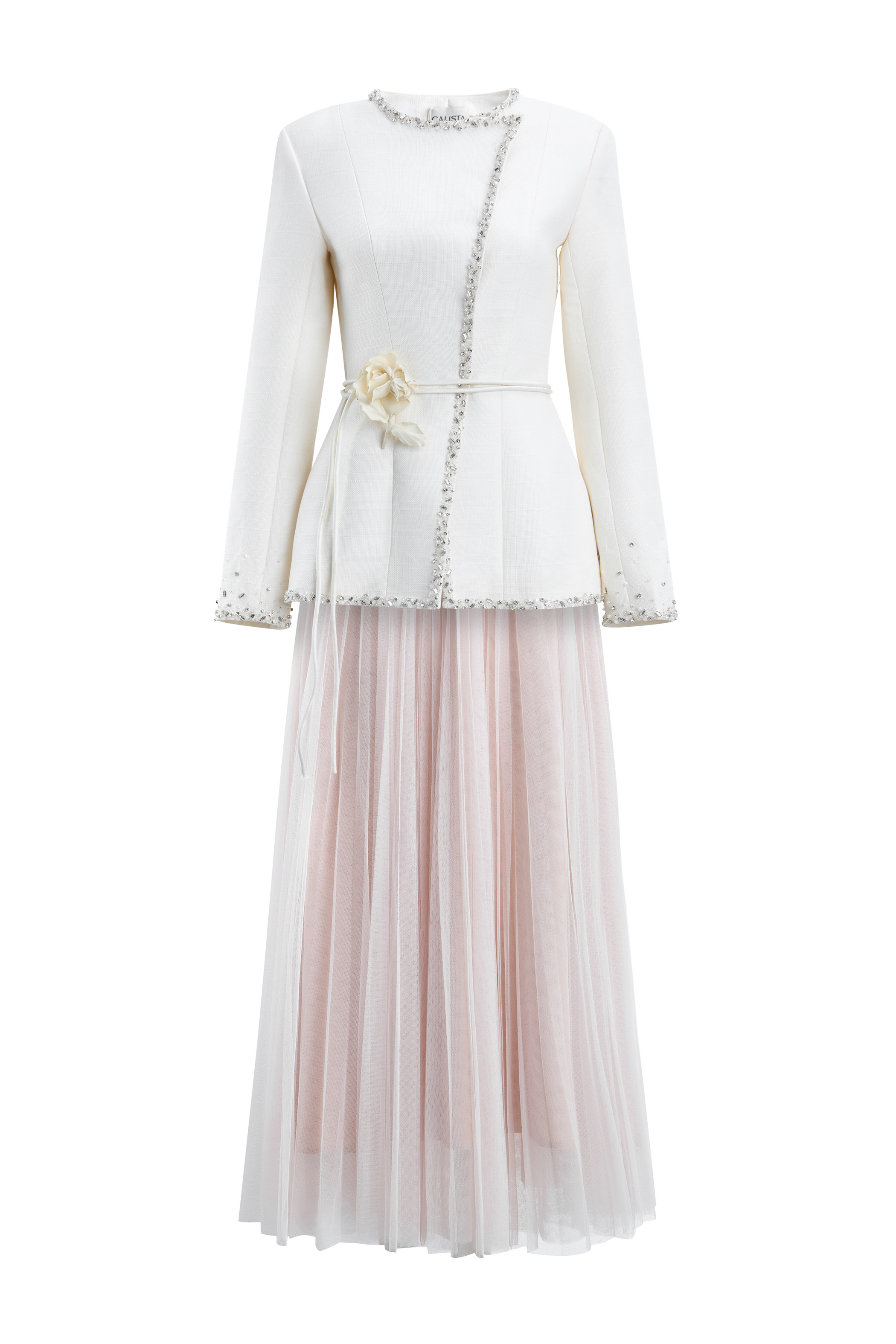 Clemence Round Neck Applique Set