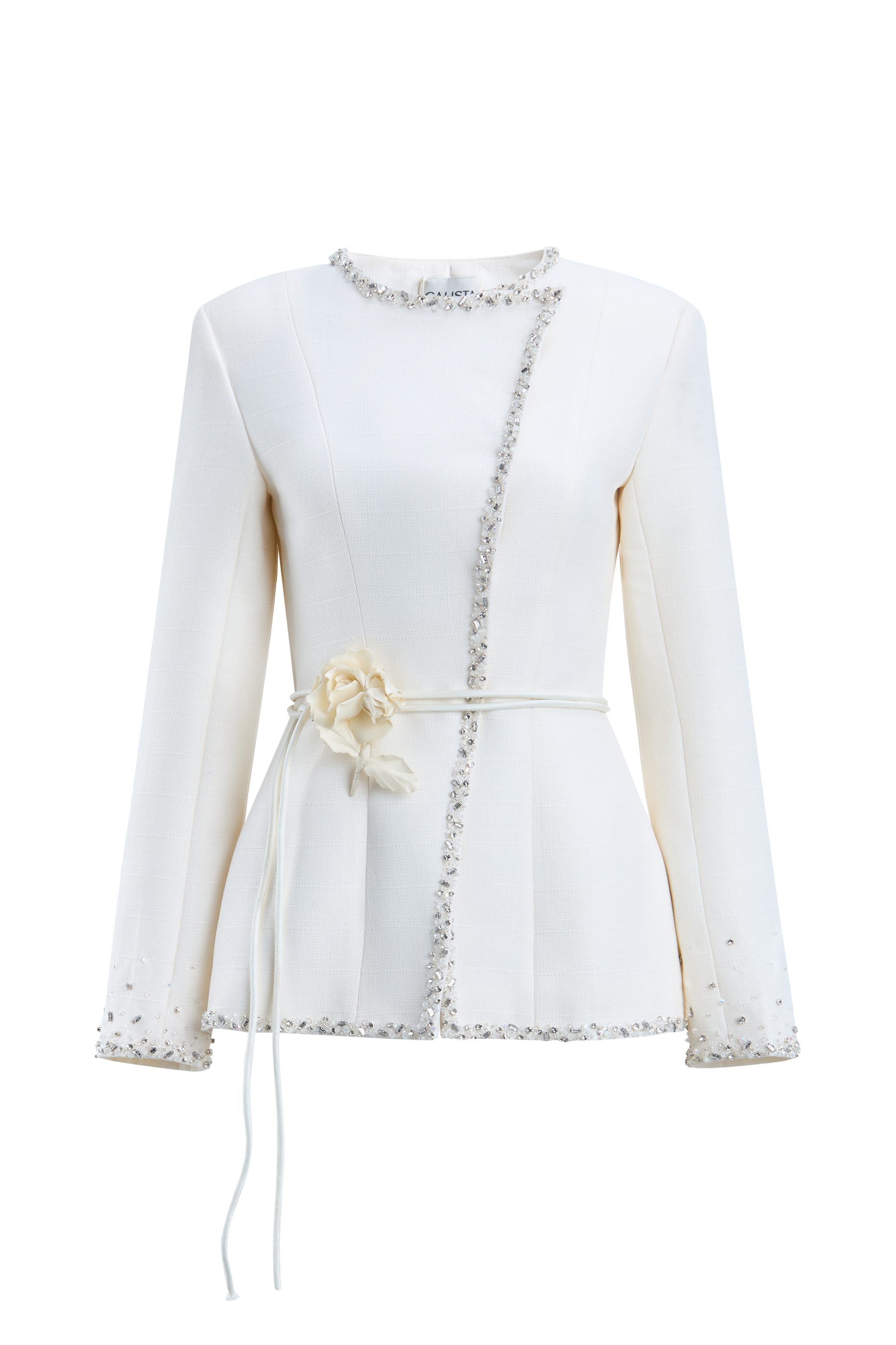 Clémence Peplum Rhinestone Blazer