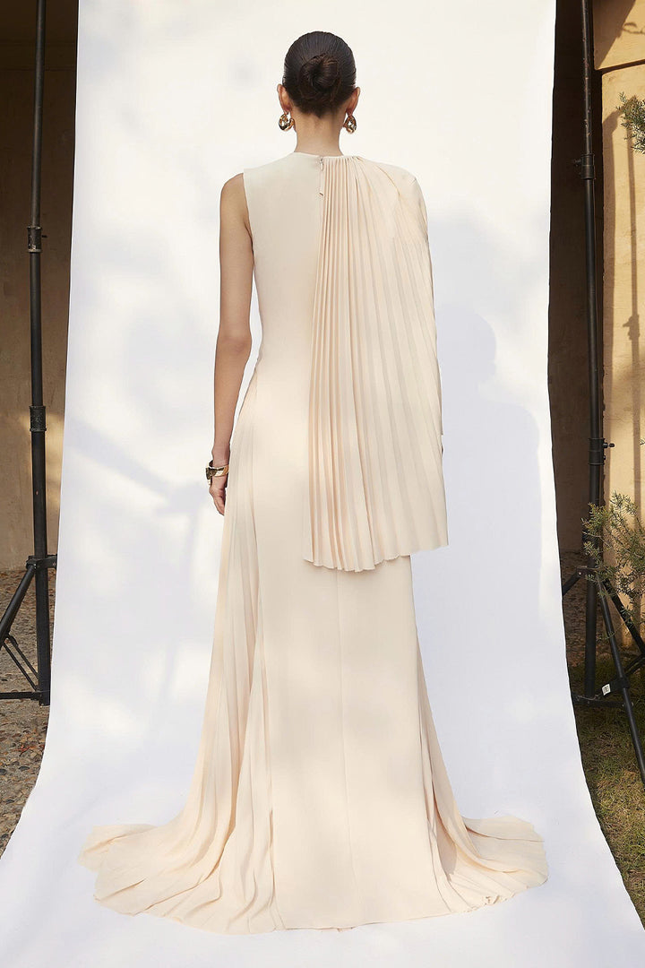 Clementine Sheath Pleated Maxi Dress - MEAN BLVD