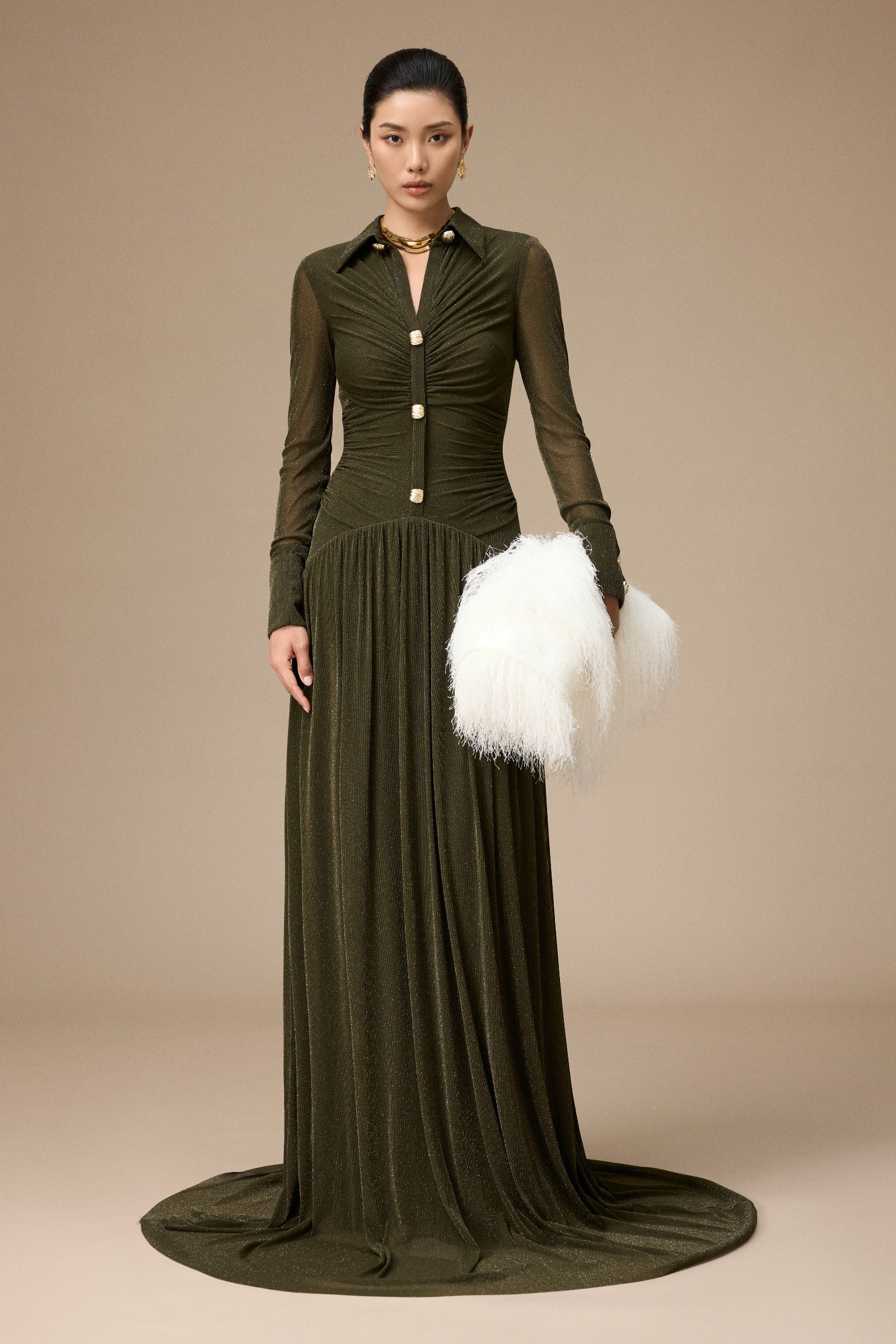 Clichy Collared Maxi Dress - MEAN BLVD