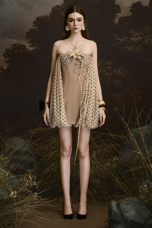 Clio Bubble Draped Mini Dress - MEAN BLVD