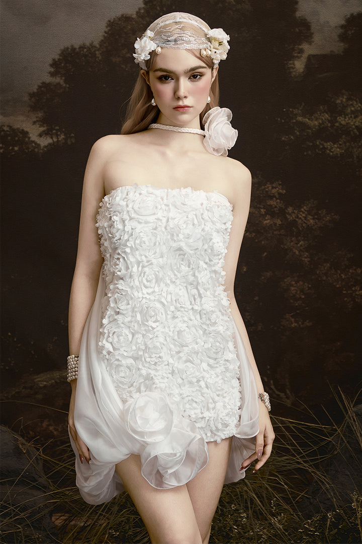 Cloudy Cape Sleeve Applique Mini Dress - MEAN BLVD