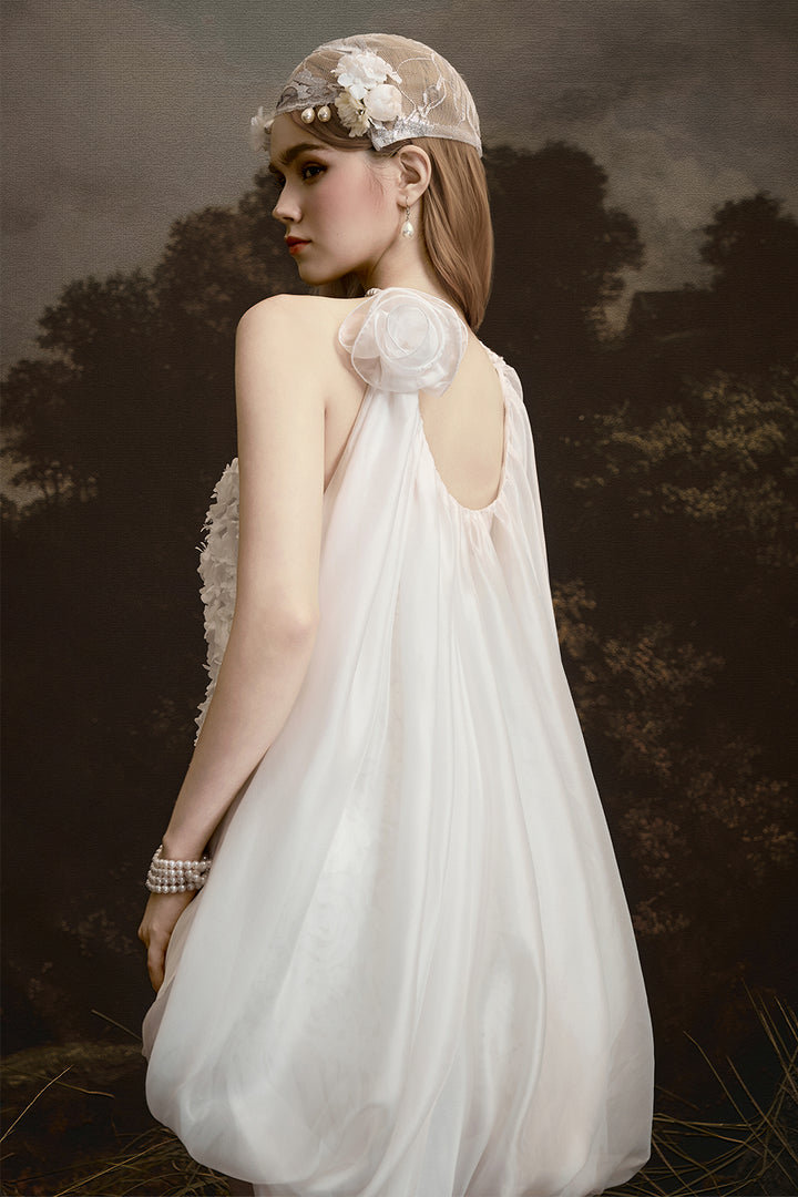 Cloudy Cape Sleeve Applique Mini Dress - MEAN BLVD