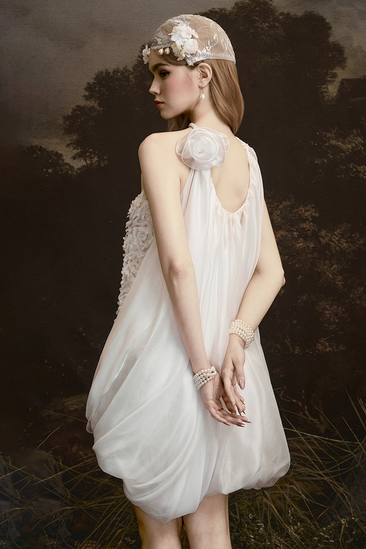 Cloudy Cape Sleeve Applique Mini Dress - MEAN BLVD