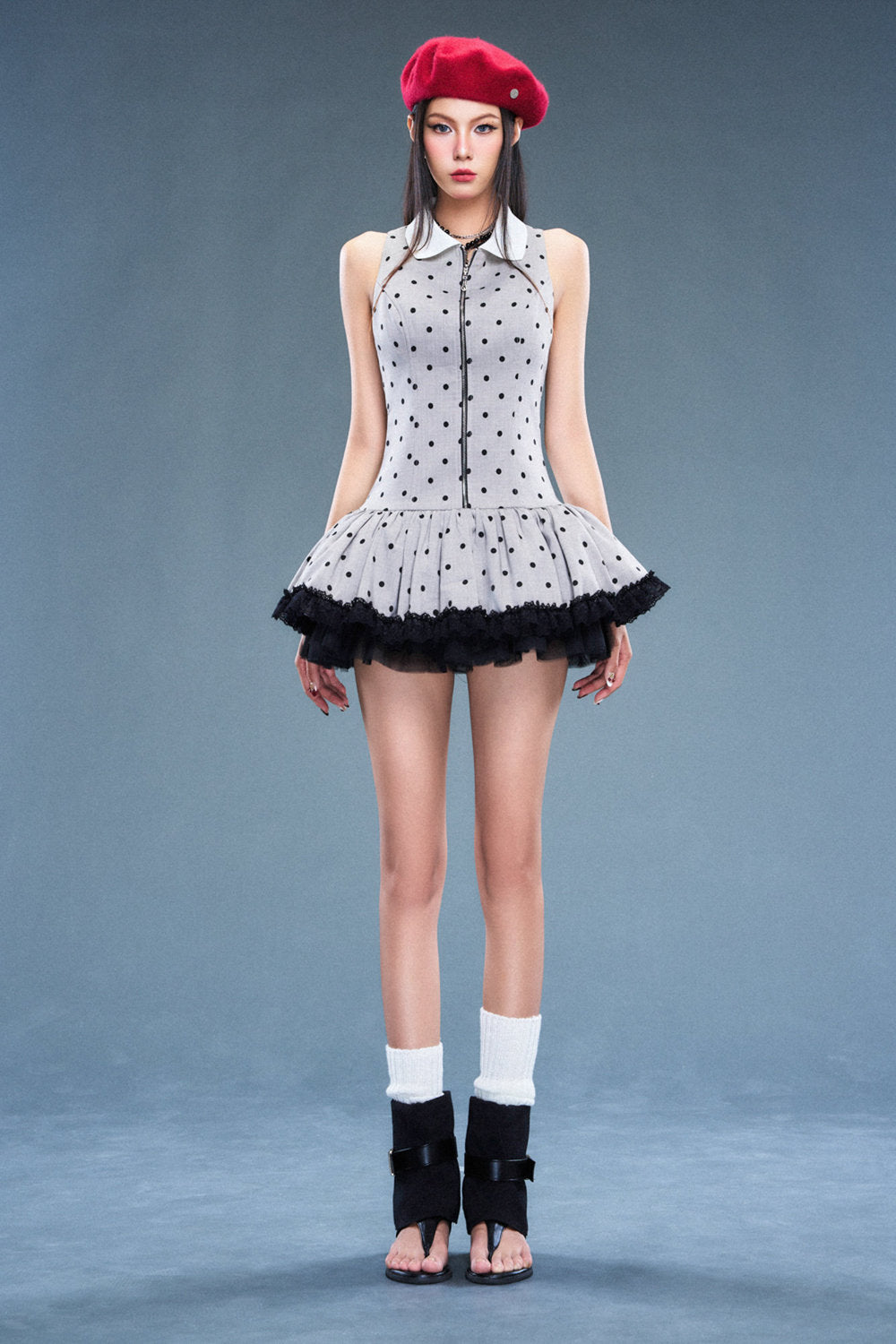 Clue Collared Gathering Mini Dress - MEAN BLVD