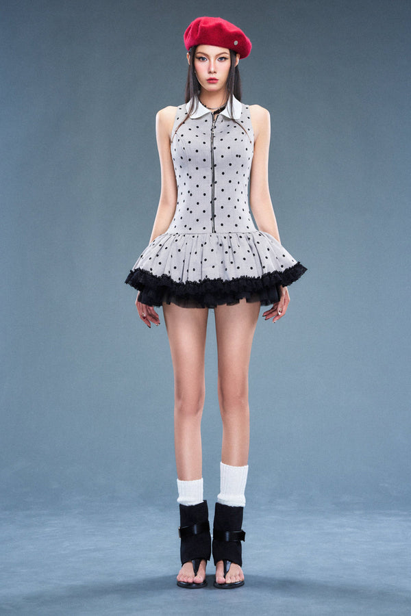 Clue Collared Gathering Mini Dress - MEAN BLVD