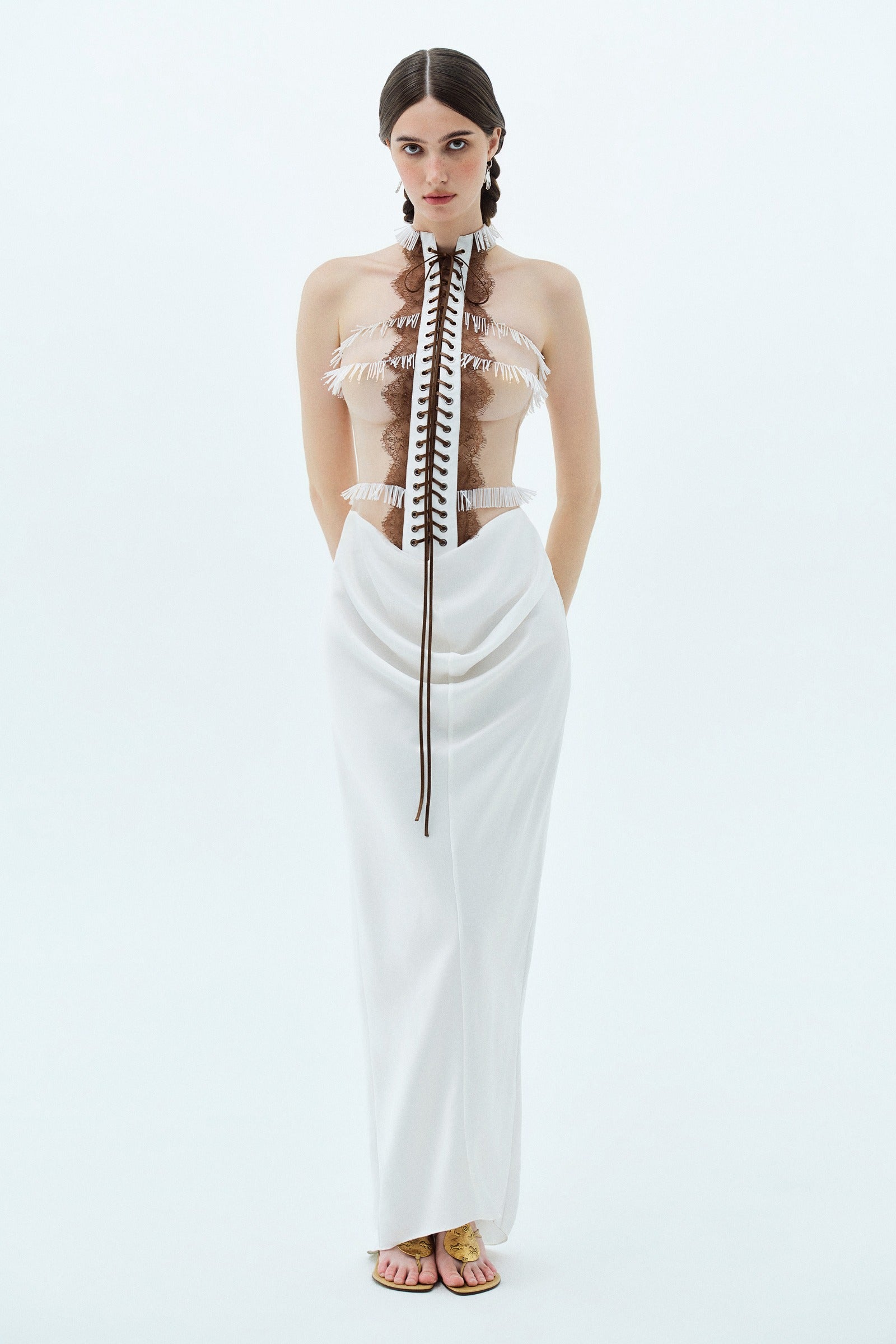 Columna Draped Maxi Dress - MEAN BLVD
