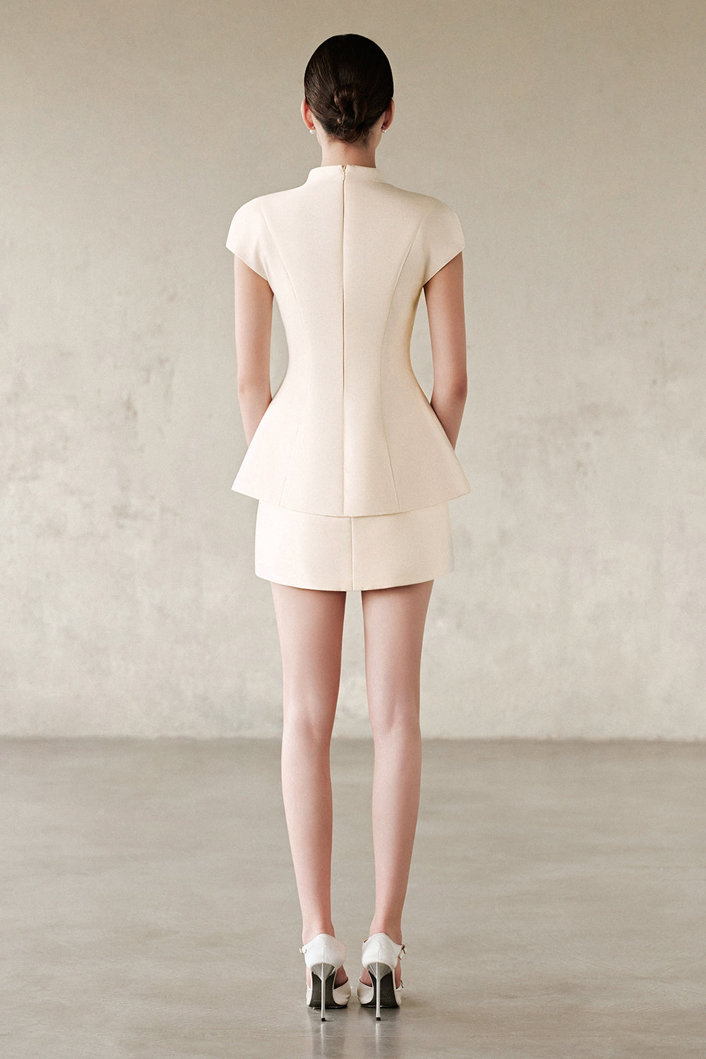 Priti Straight Taffeta Skirt